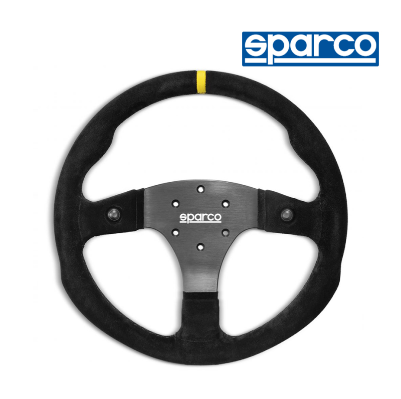  | Sparco Steering Wheel - R350B - Black Suede - With Buttons