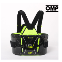 OMP FIA Rib Vest - KS-1 PRO - Black/Fluro Yellow