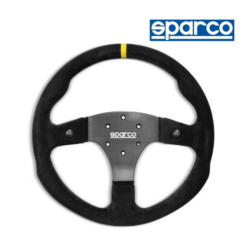  | Sparco Steering Wheel - R330B - Black Suede - With Button
