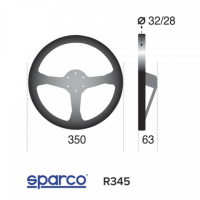 Sparco Steering Wheel - R345 - Leather